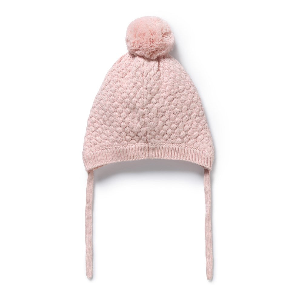 Marshmallow Organic Knitted Bubble Bonnet
