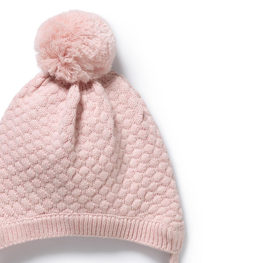 Marshmallow Organic Knitted Bubble Bonnet