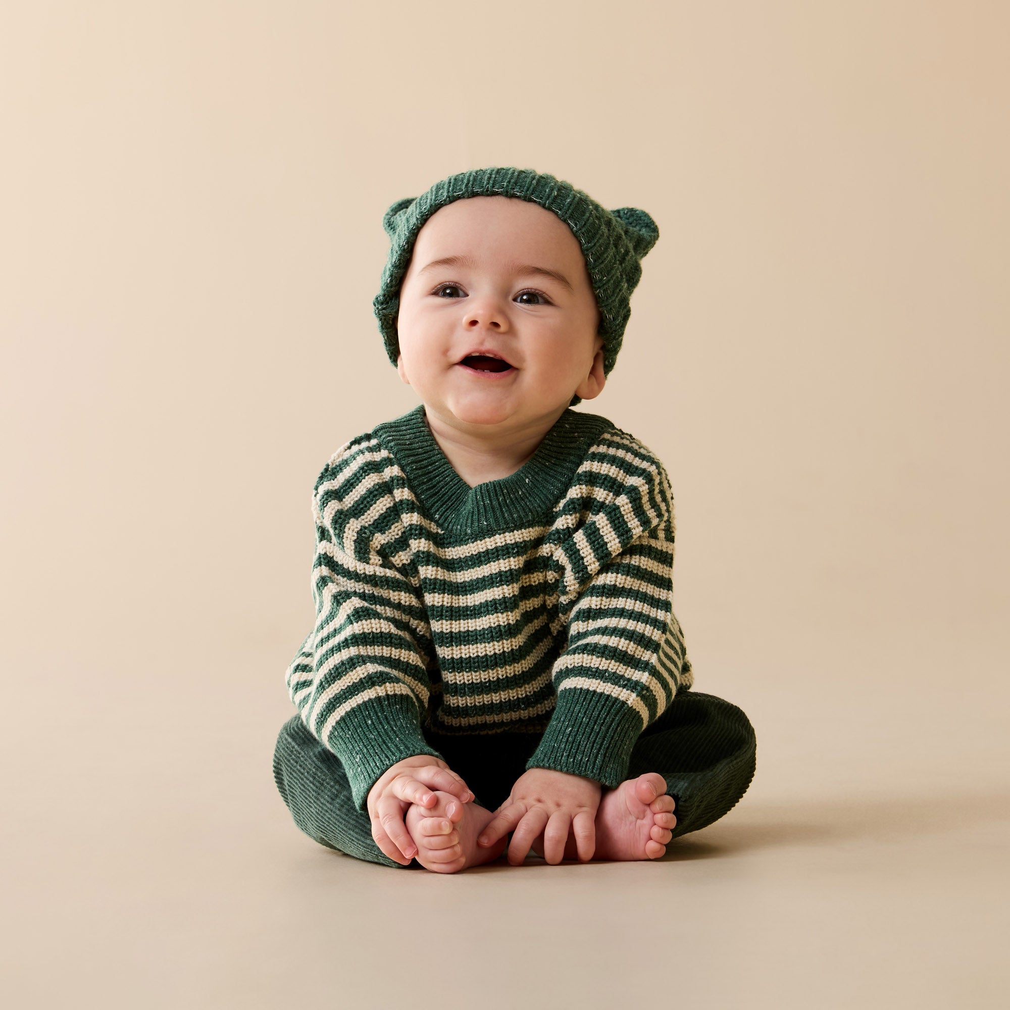Clover Organic Knitted Bear Hat