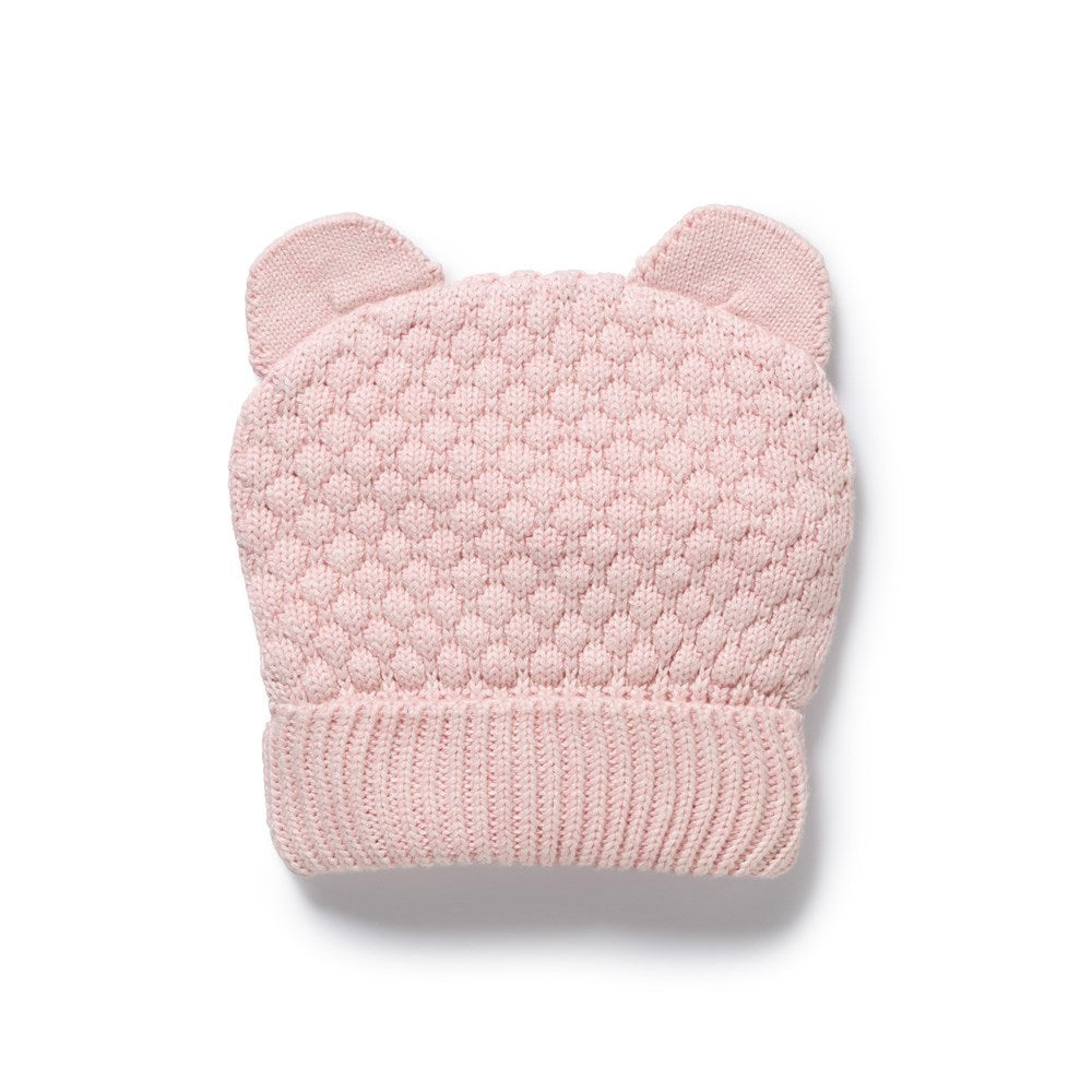 Marshmallow Organic Knitted Bubble Bear Hat