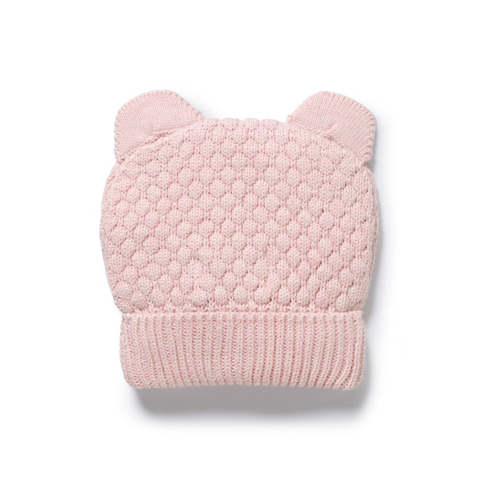 Marshmallow Organic Knitted Bubble Bear Hat