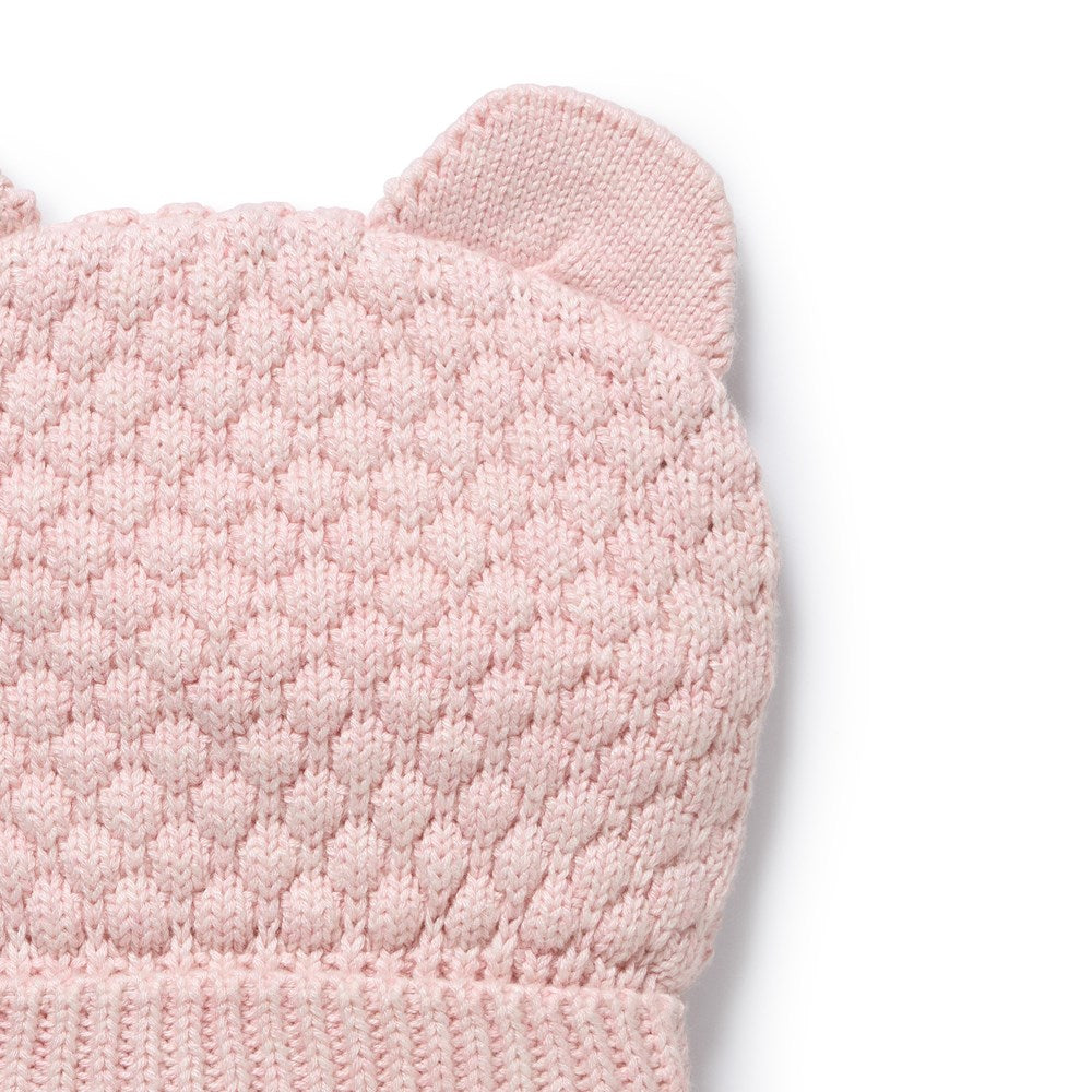 Marshmallow Organic Knitted Bubble Bear Hat