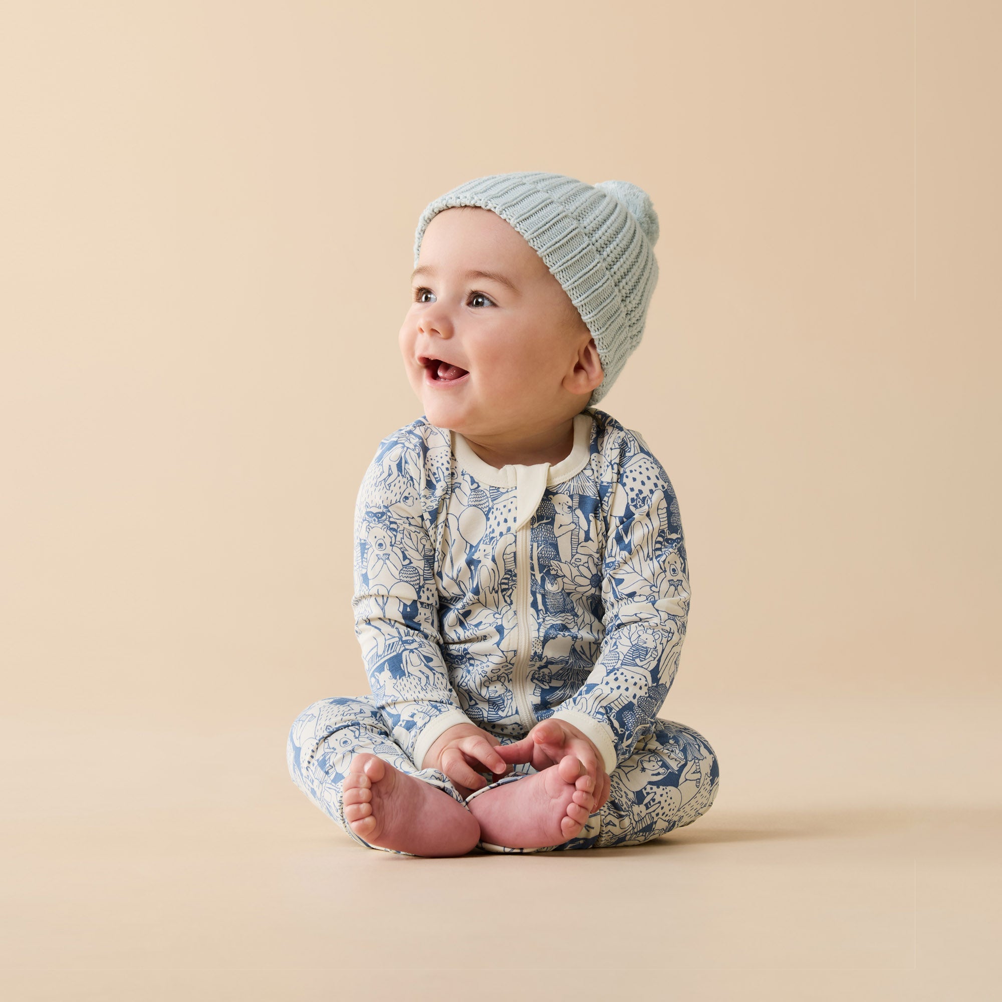 Cloud Blue Organic Knitted Hat