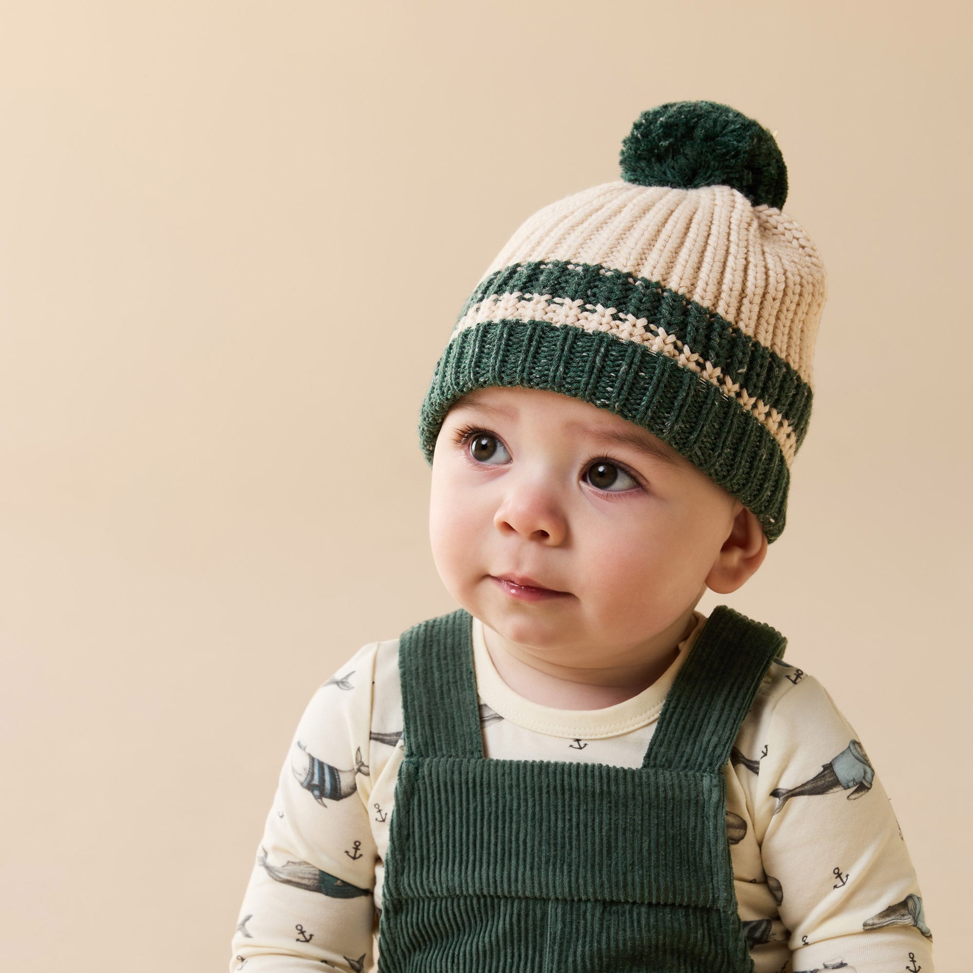 Clover Organic Knitted Stripe Hat