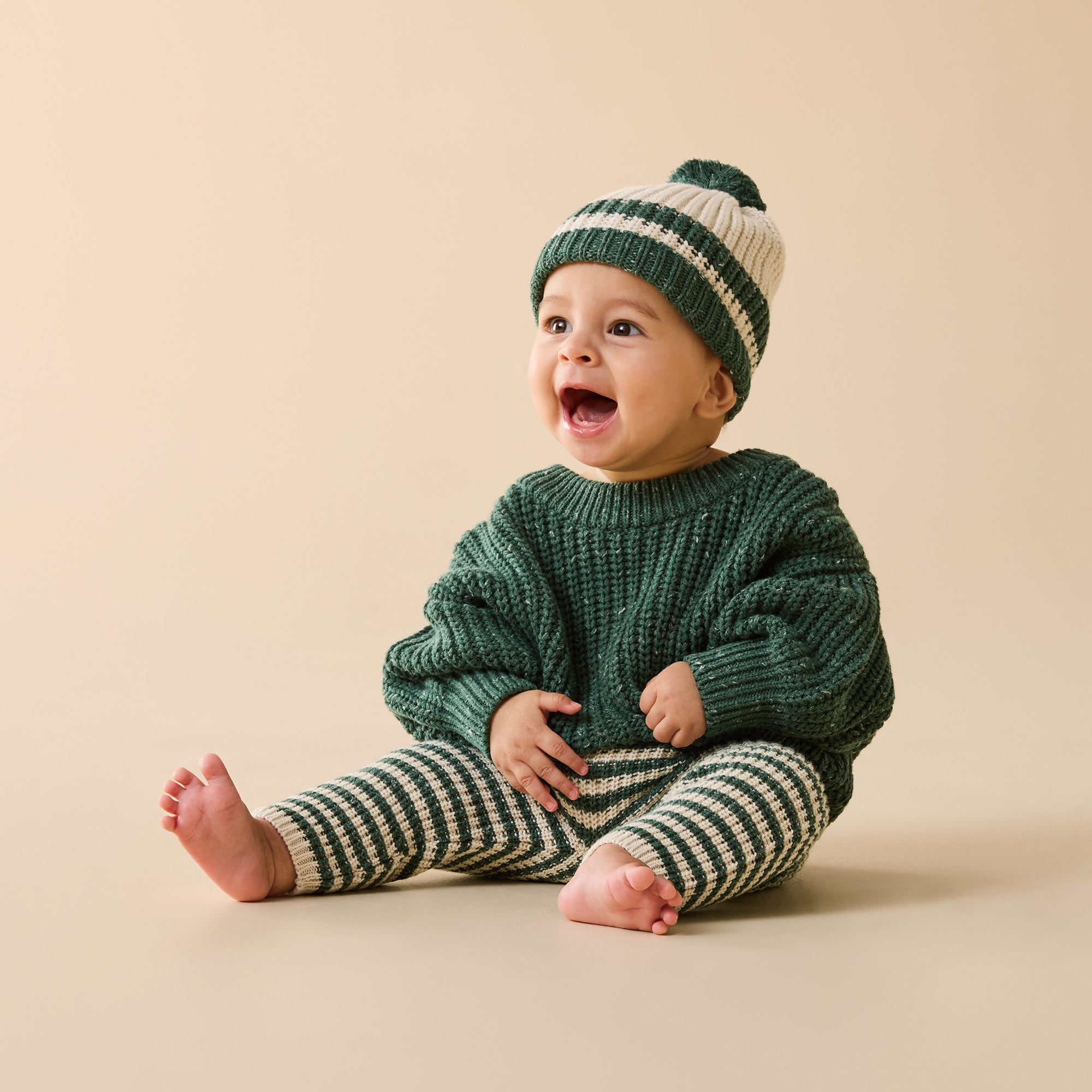 Clover Organic Knitted Stripe Hat