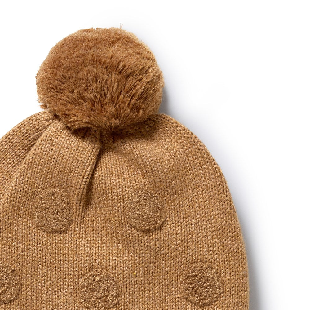 Autumn Organic Knitted Bauble Hat