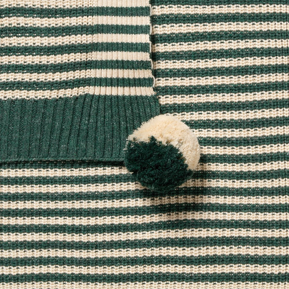 Clover Stripe Organic Knitted Stripe Blanket