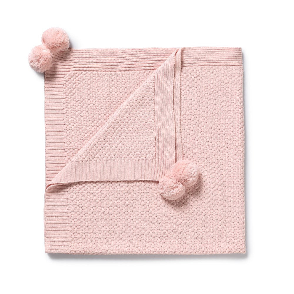 Marshmallow Organic Knitted Bubble Blanket