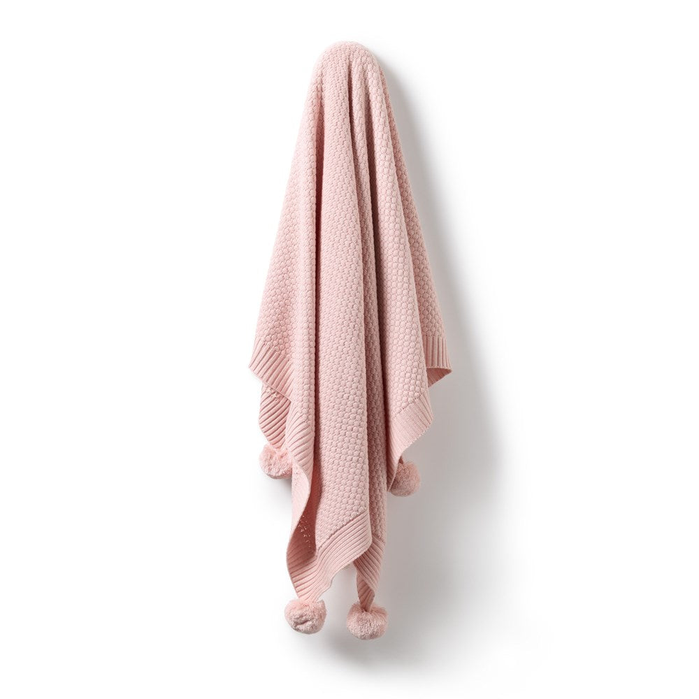 Marshmallow Organic Knitted Bubble Blanket