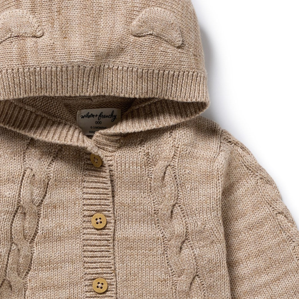 Sandstone Organic Knitted Cable Jacket