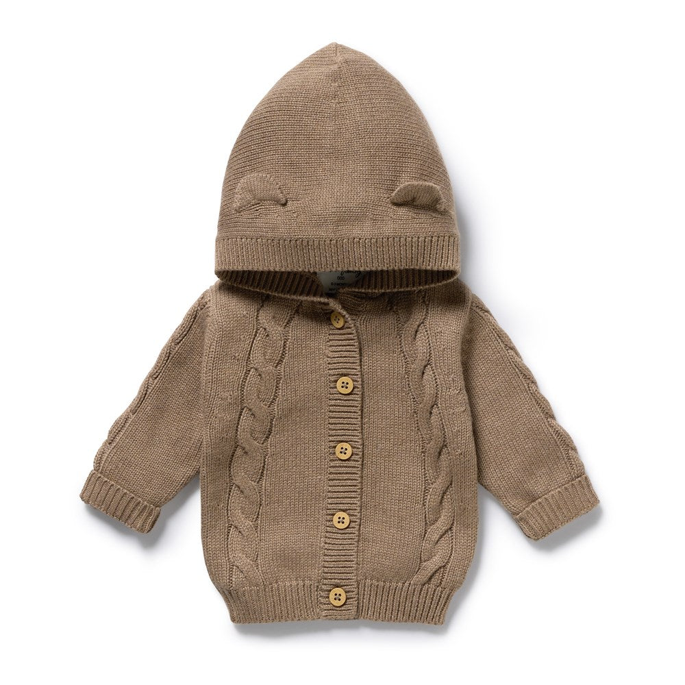 Chestnut Organic Knitted Cable Jacket