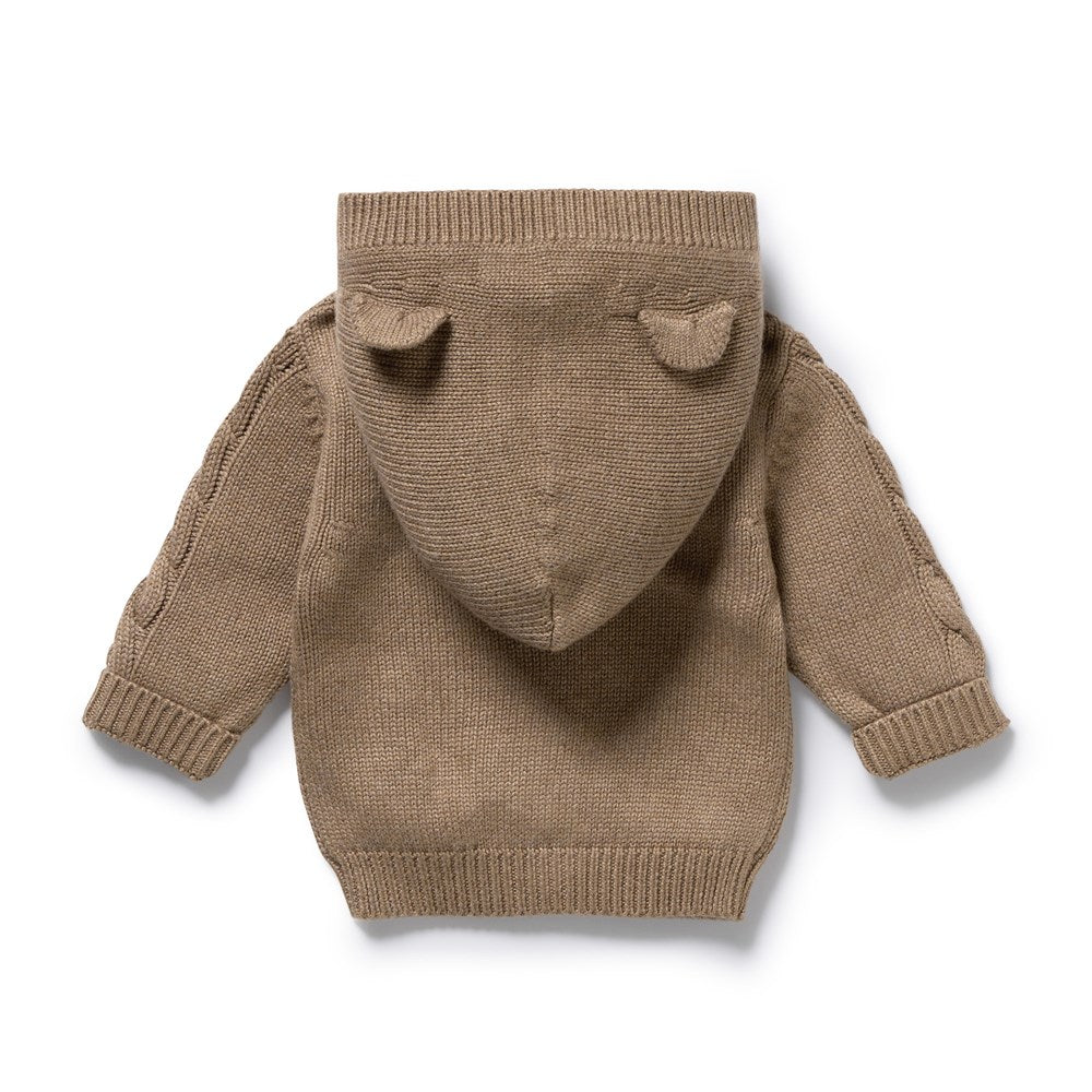 Chestnut Organic Knitted Cable Jacket