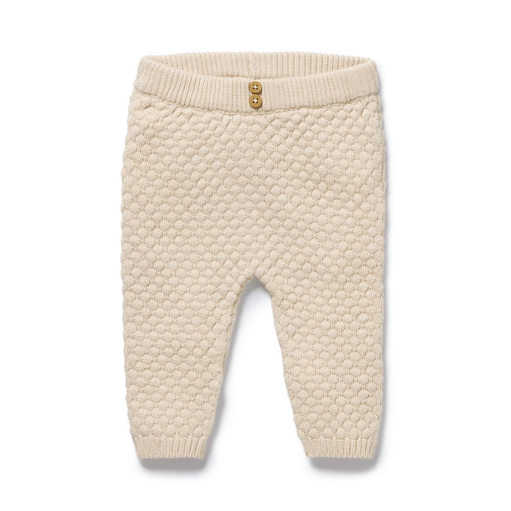 Cream Organic Knitted Bubble Legging