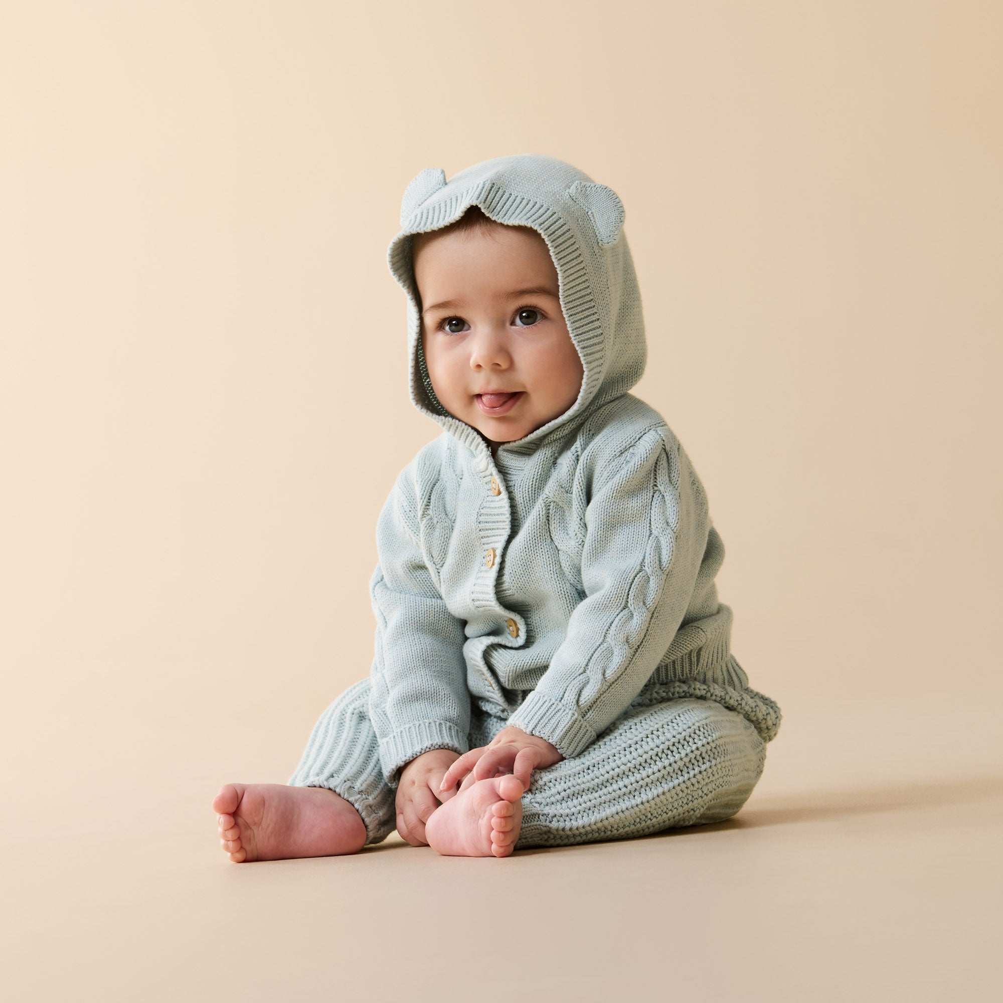 Cloud Blue Organic Knitted Legging