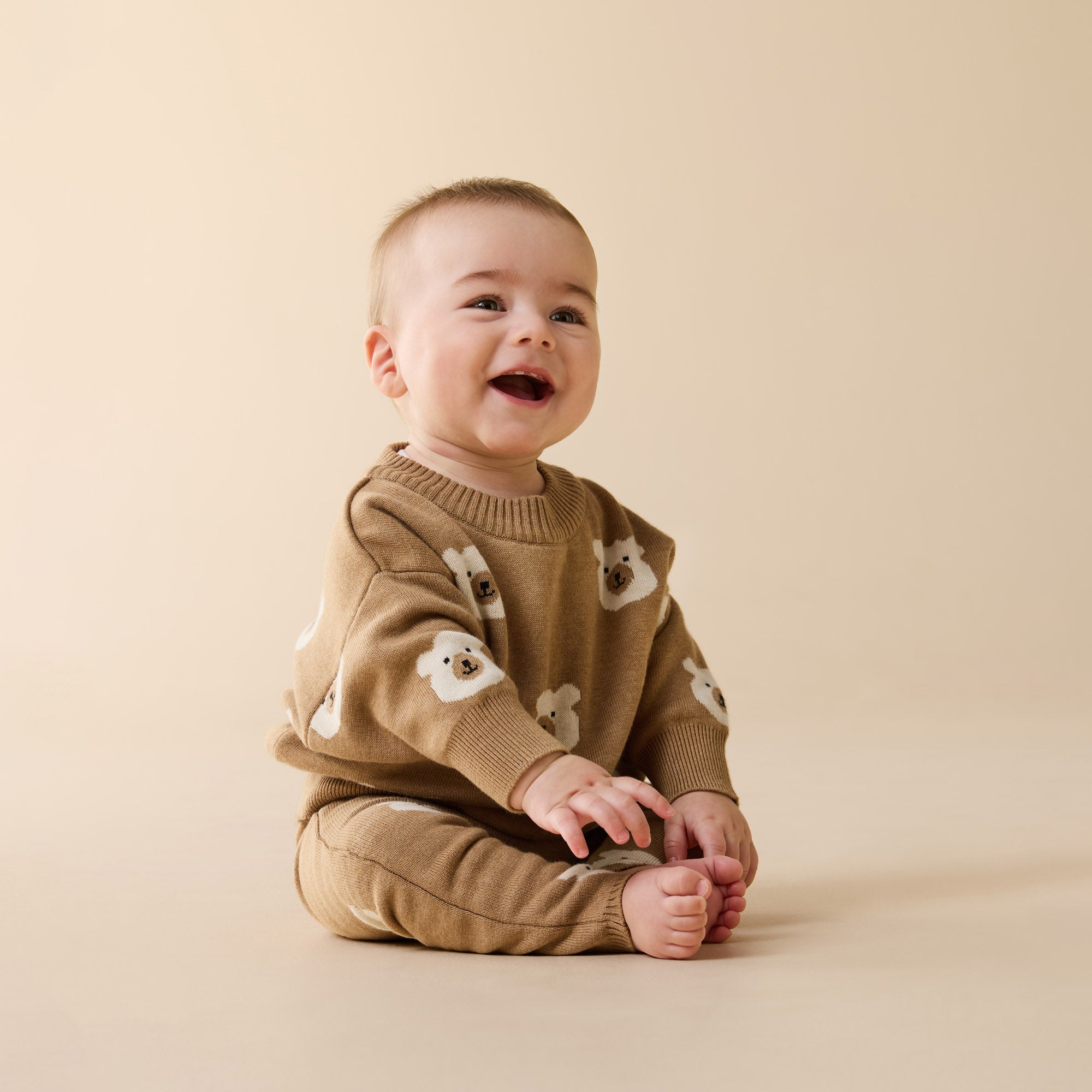 Beary Cute Organic Knitted Jacquard Legging