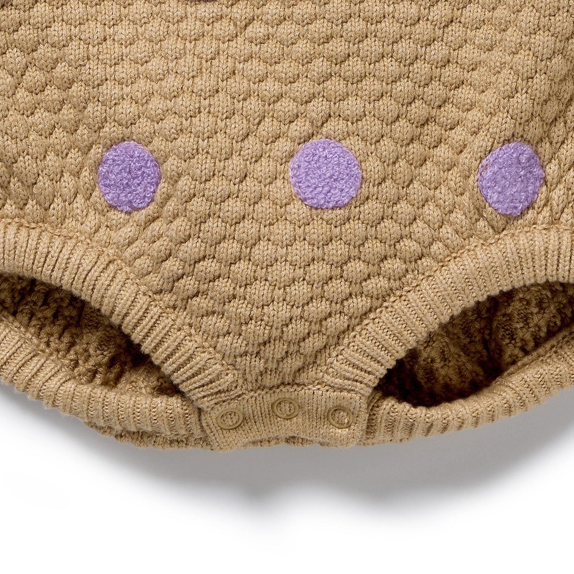 Oat and Mulberry Organic Knitted Bubble Bodysuit