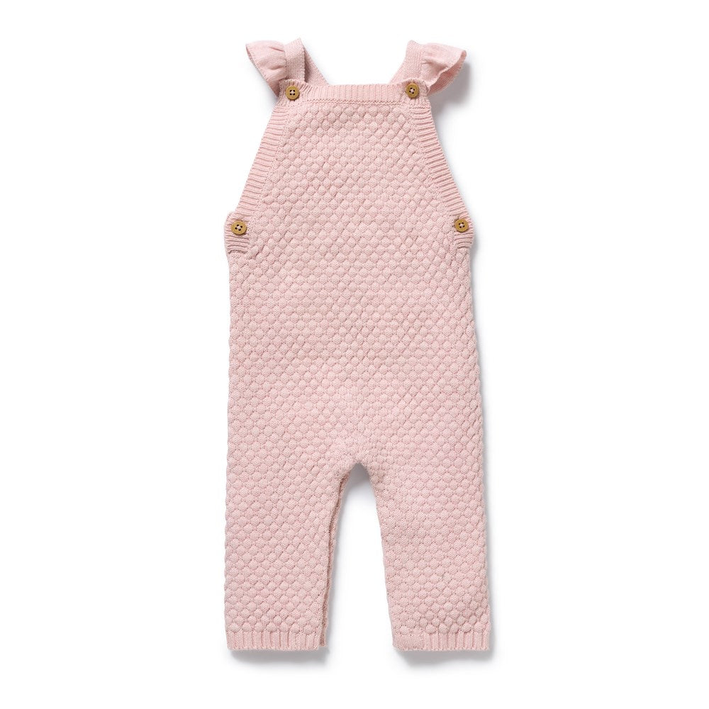 Marshmallow Organic Knitted Bubble Ruffle Overall