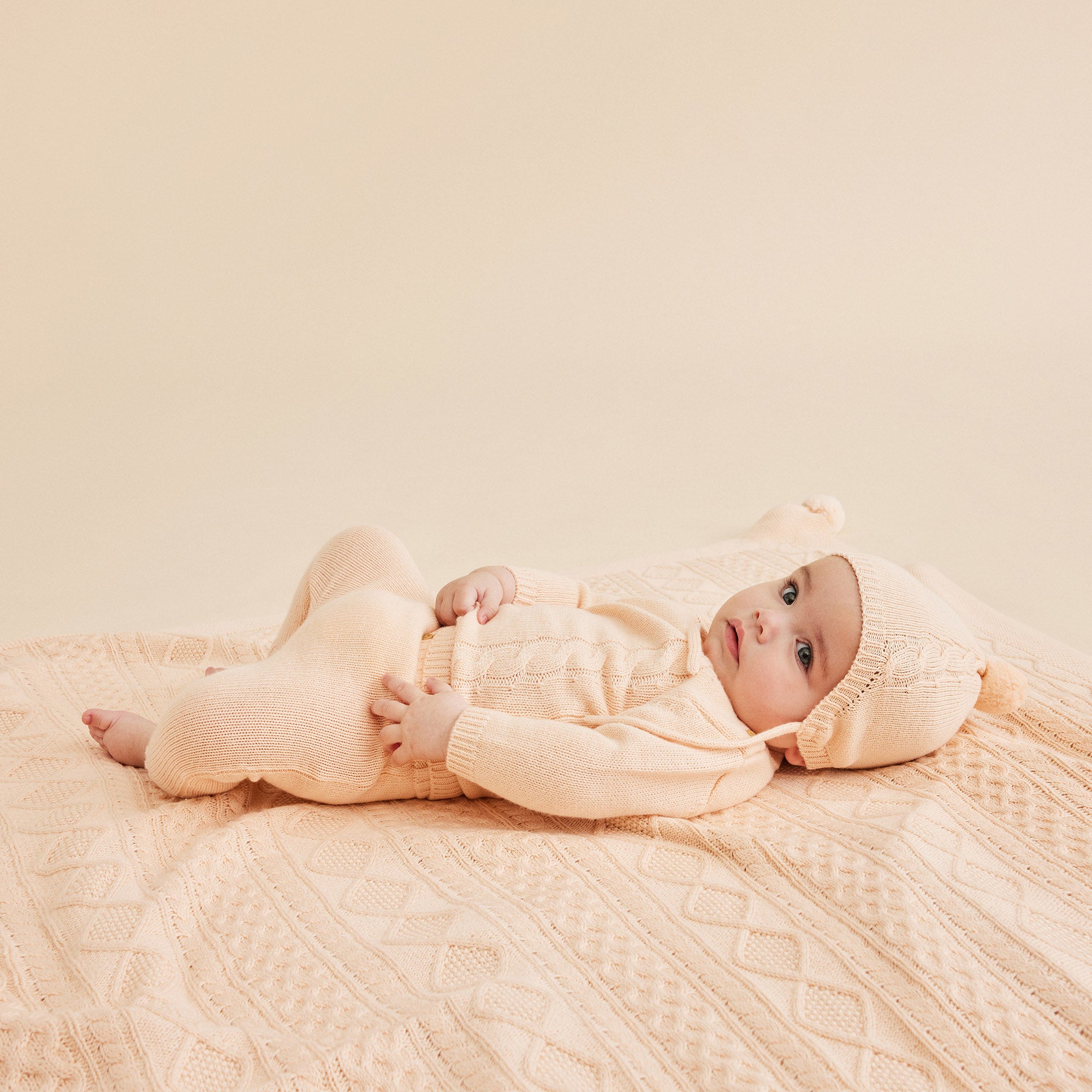 Knitted Mini Cable Bonnet