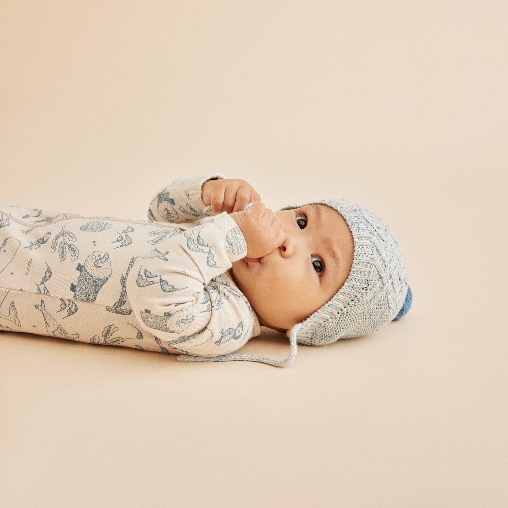 Knitted Cable Bonnet