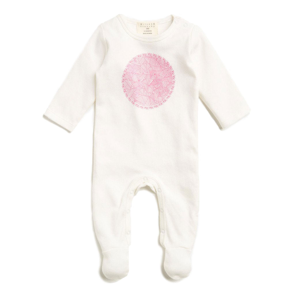 PINK GEOMETRIC FLOWER GROWSUIT