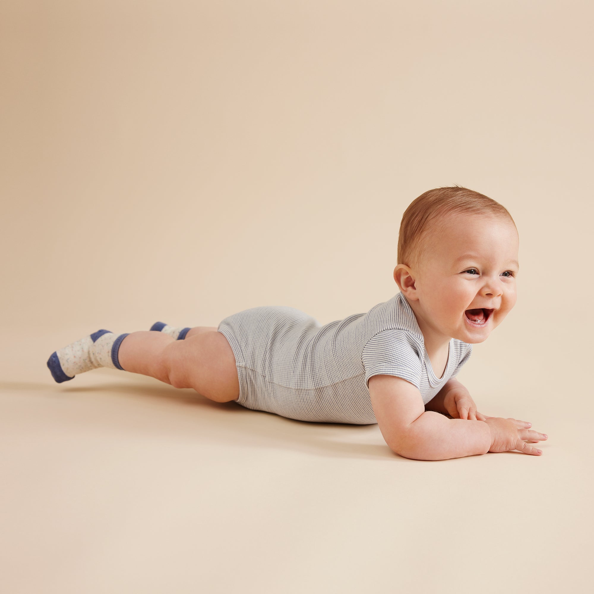 Organic Stripe Rib Bodysuit