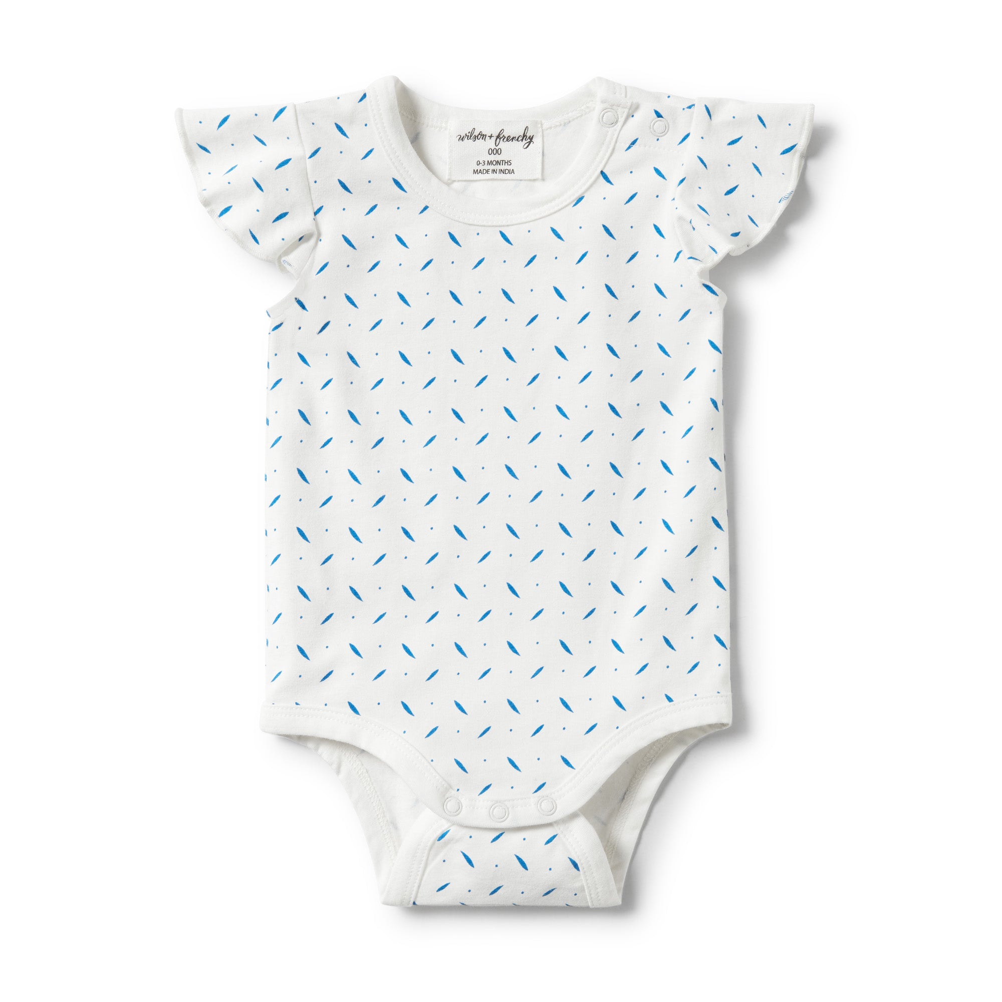 DROPLET FLUTTER SLEEVE BODYSUIT - Wilson and Frenchy