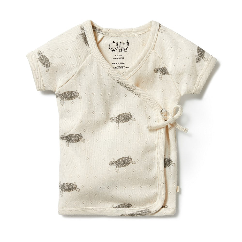 Organic Pointelle Kimono Top