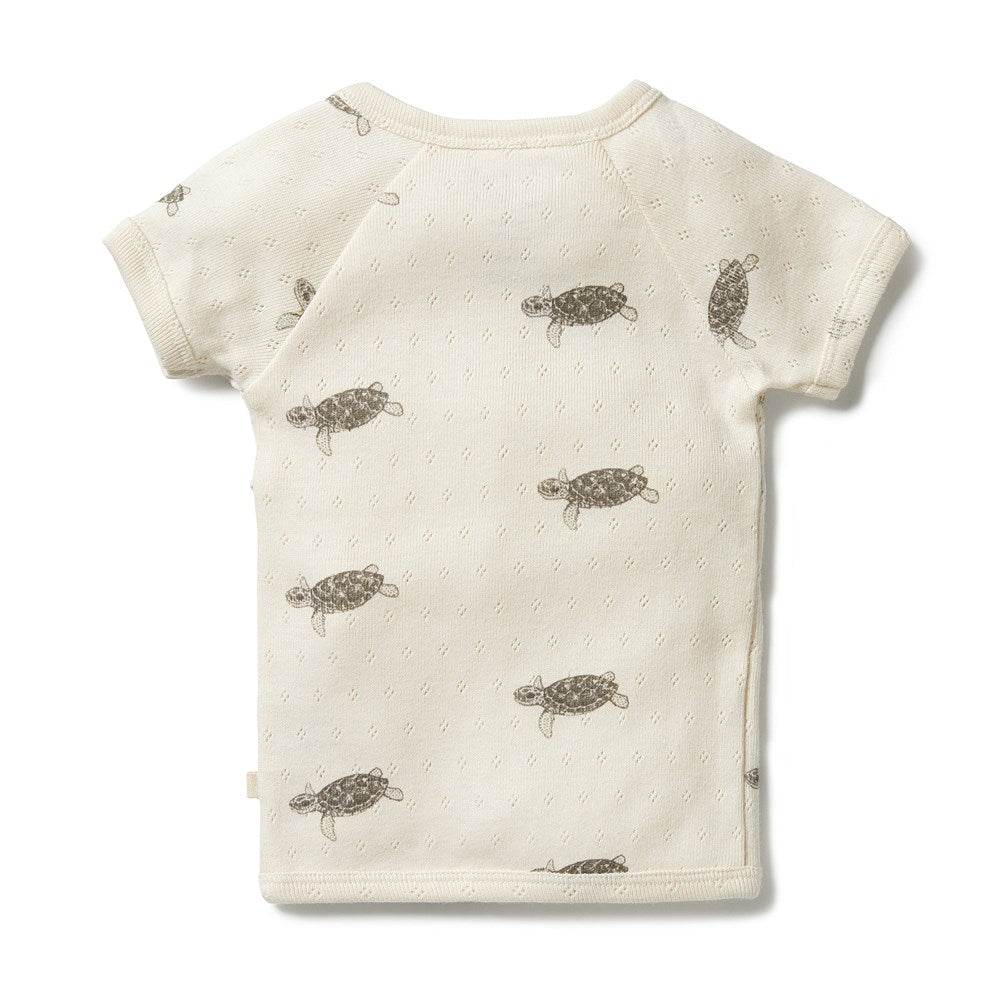 Organic Pointelle Kimono Top