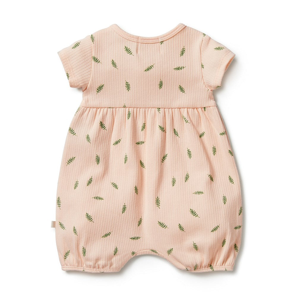 Organic Rib Henley Playsuit