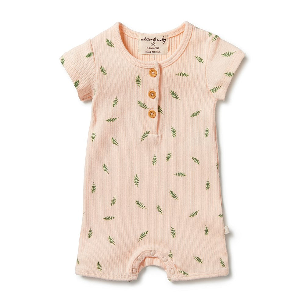 Organic Rib Henley Growsuit