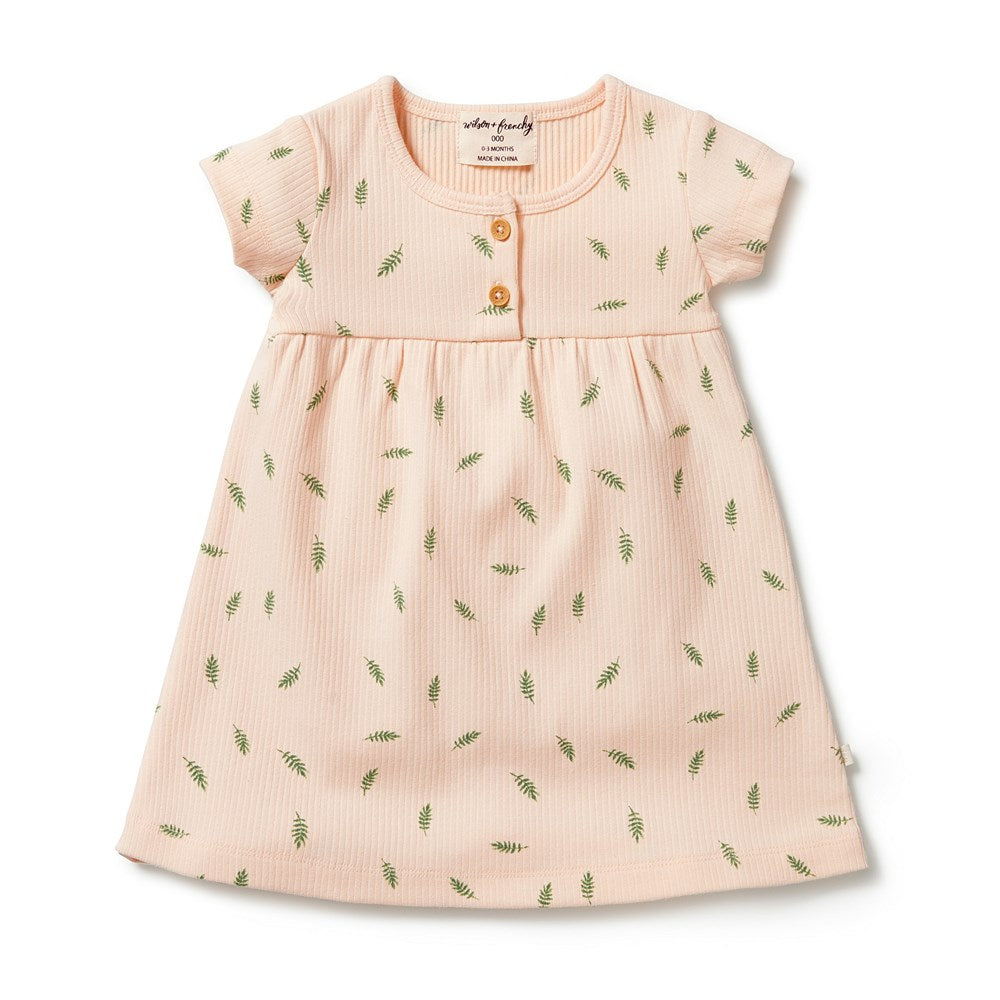 Organic Rib Henley Dress