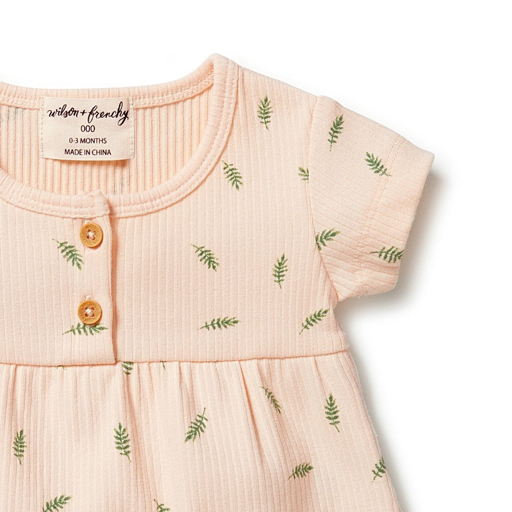 Organic Rib Henley Dress