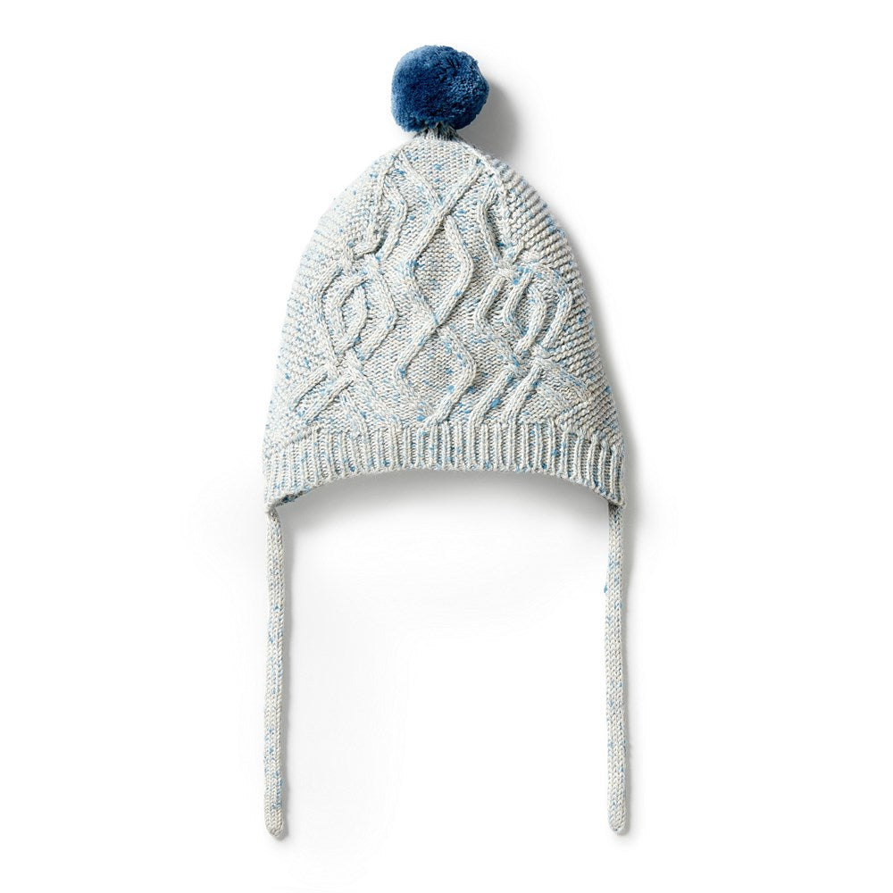 Knitted Cable Bonnet