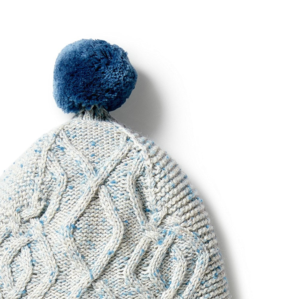 Knitted Cable Bonnet
