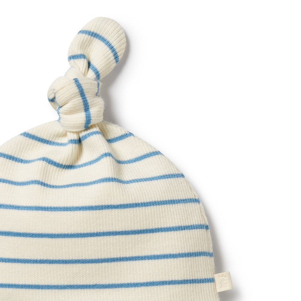 Petit Blue Organic Knot Hat
