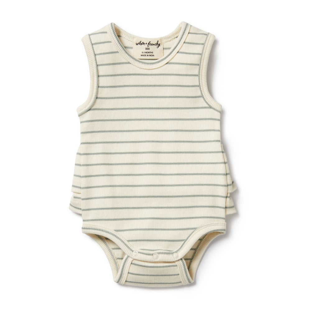 Petit Sage Organic Ruffle Bodysuit