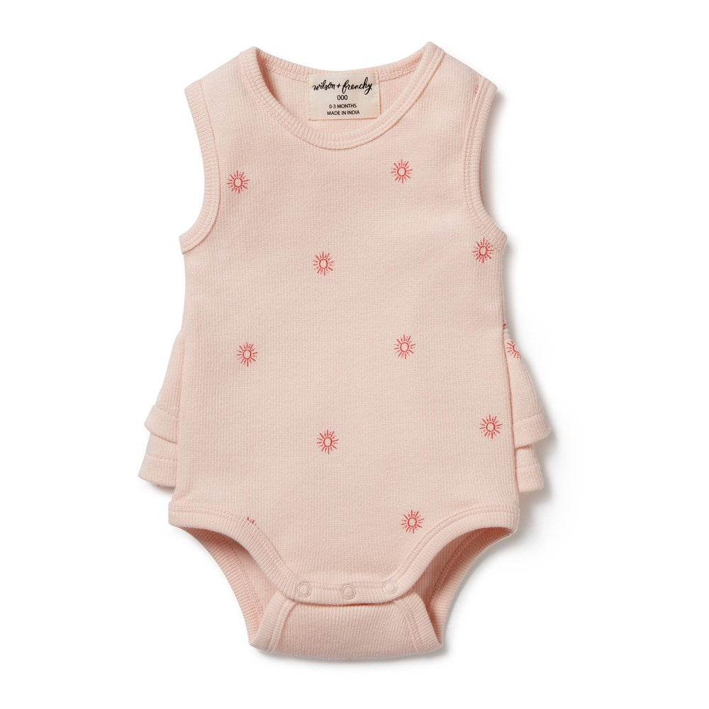 Petit Soleil Organic Ruffle Bodysuit