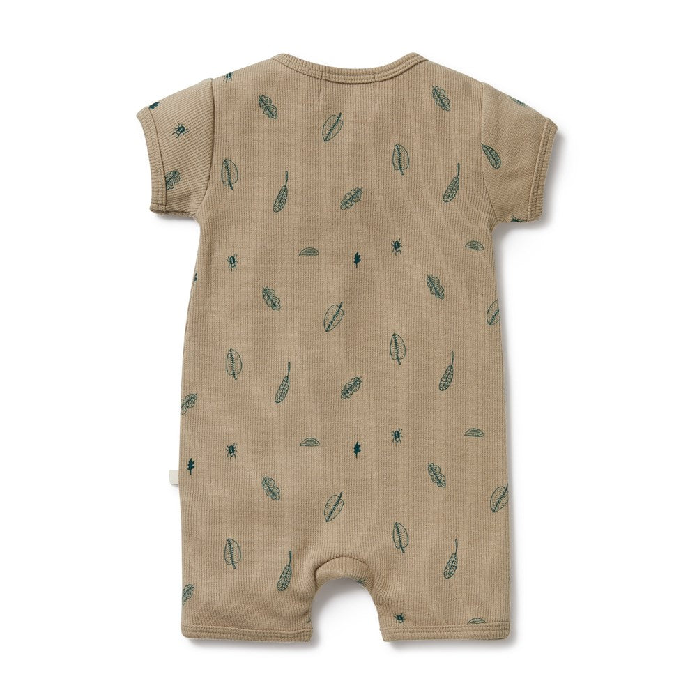 Jungle Leaf Organic Boyleg Zipsuit