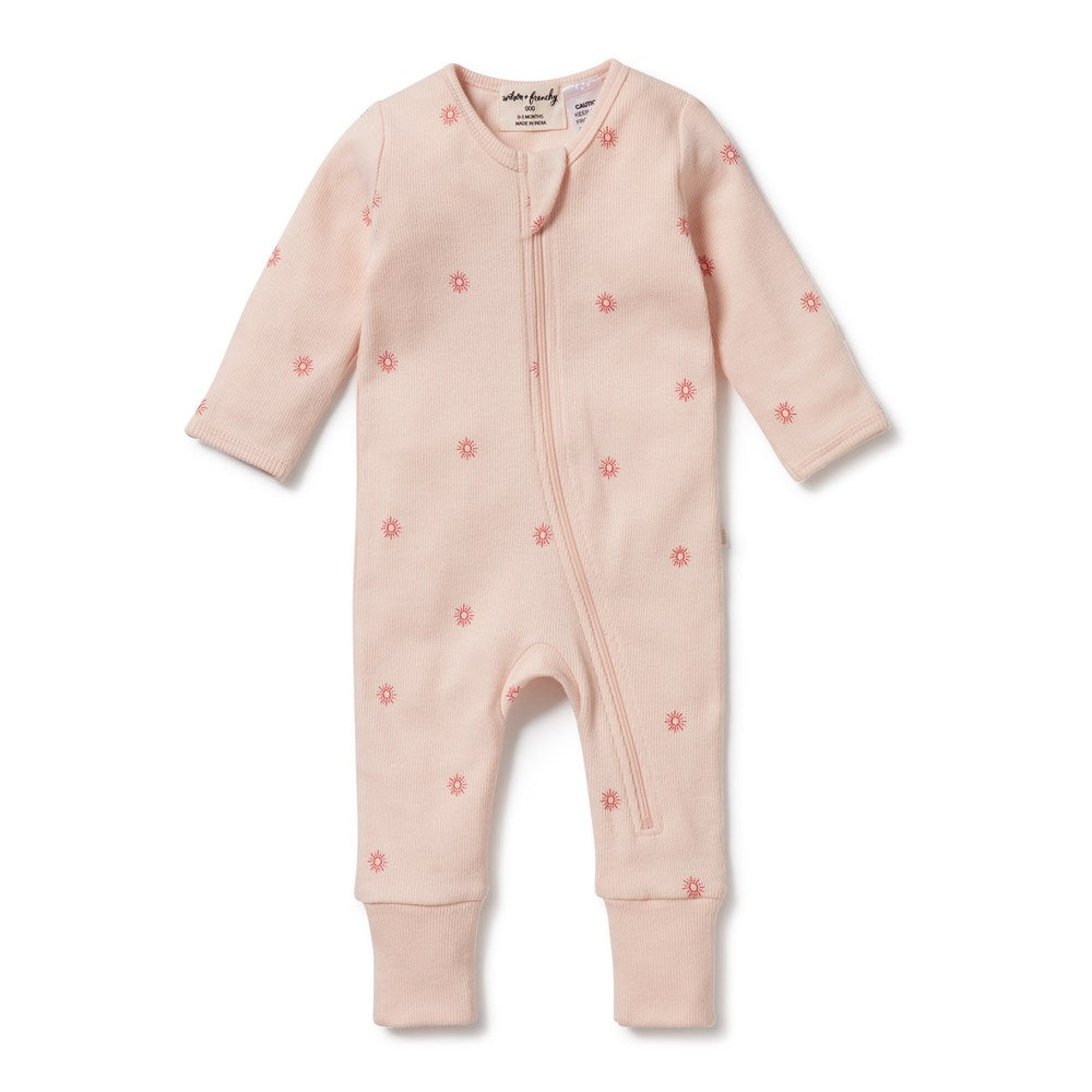Petit Soleil Organic Zipsuit with Feet