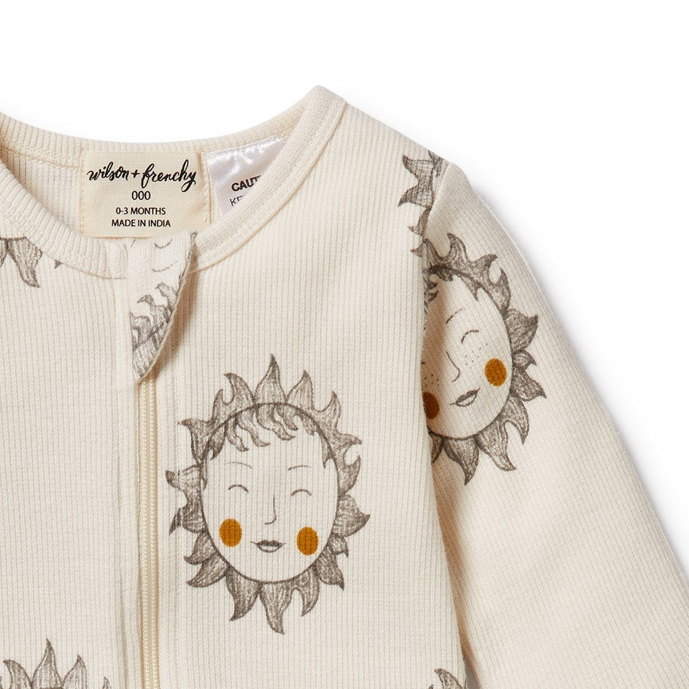 Shine On Me Organic Zipsuit with Feet