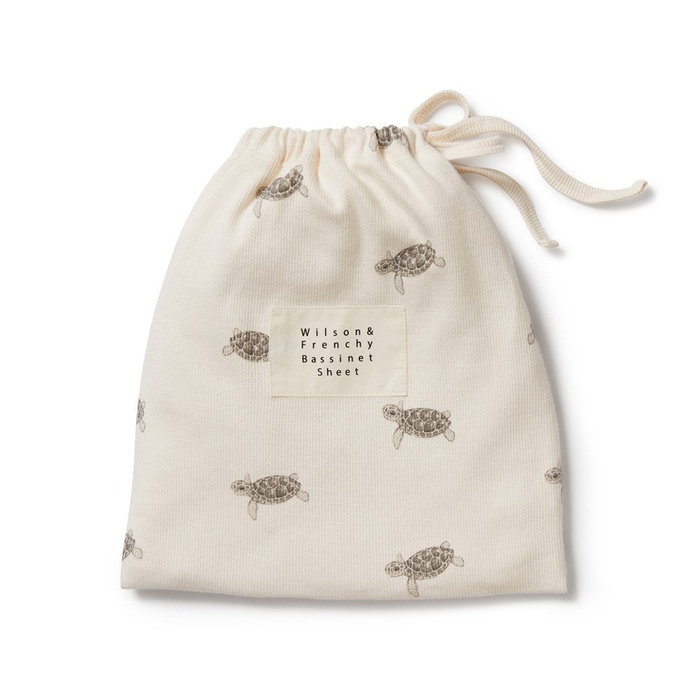 Tiny Turtle Organic Bassinet Sheet