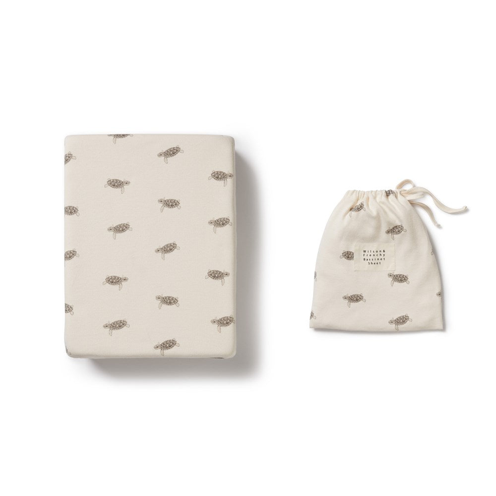 Tiny Turtle Organic Bassinet Sheet