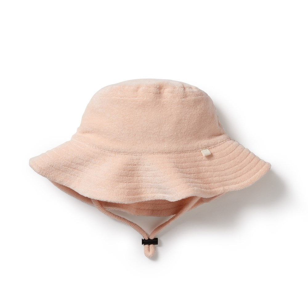 Antique Pink Organic Terry Sunhat