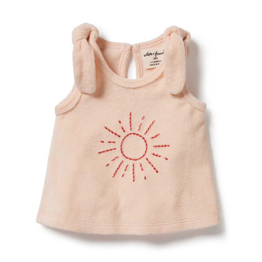 Sunshine Organic Terry Tie Singlet