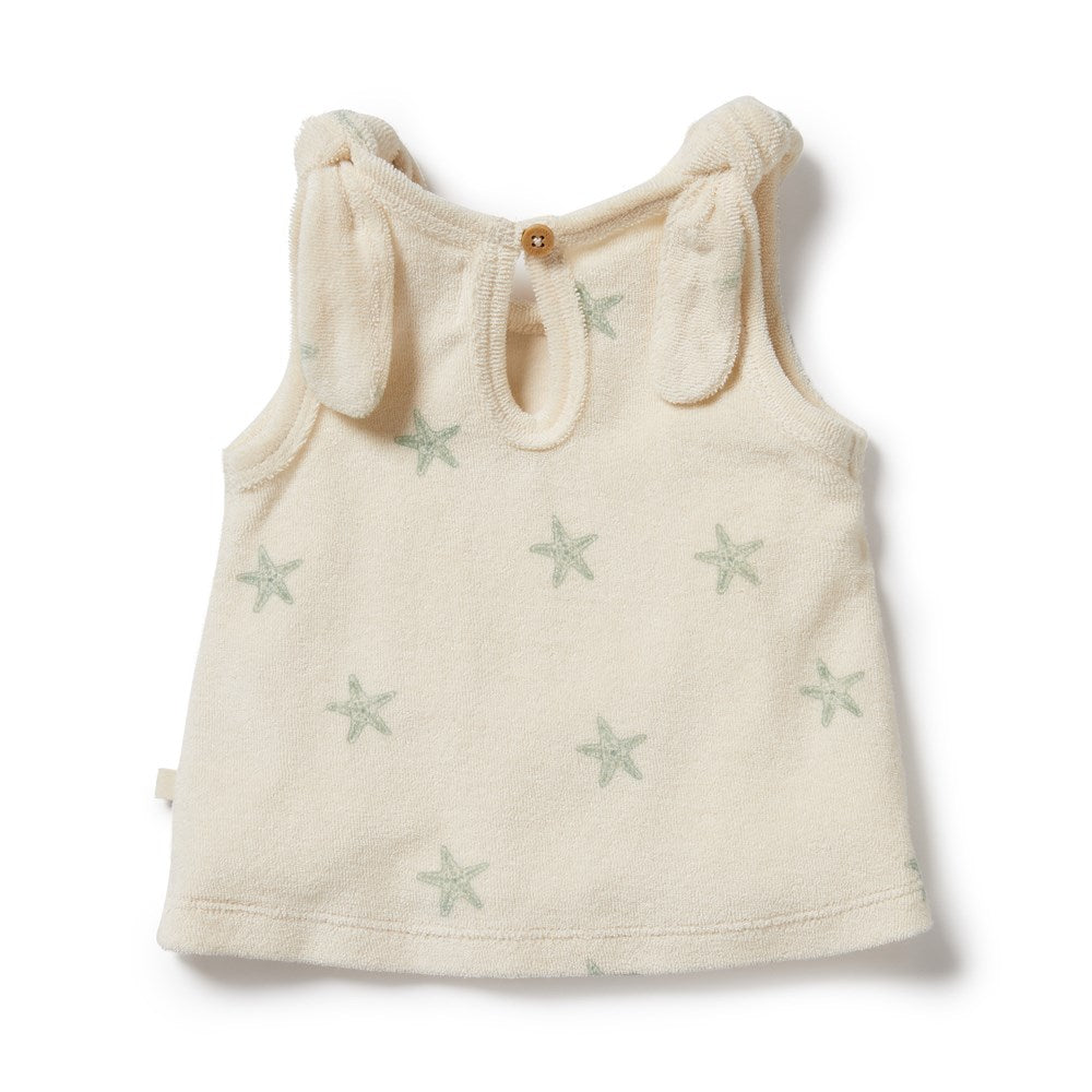 Tiny Starfish Organic Terry Tie Singlet