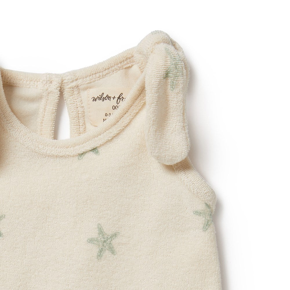 Tiny Starfish Organic Terry Tie Singlet