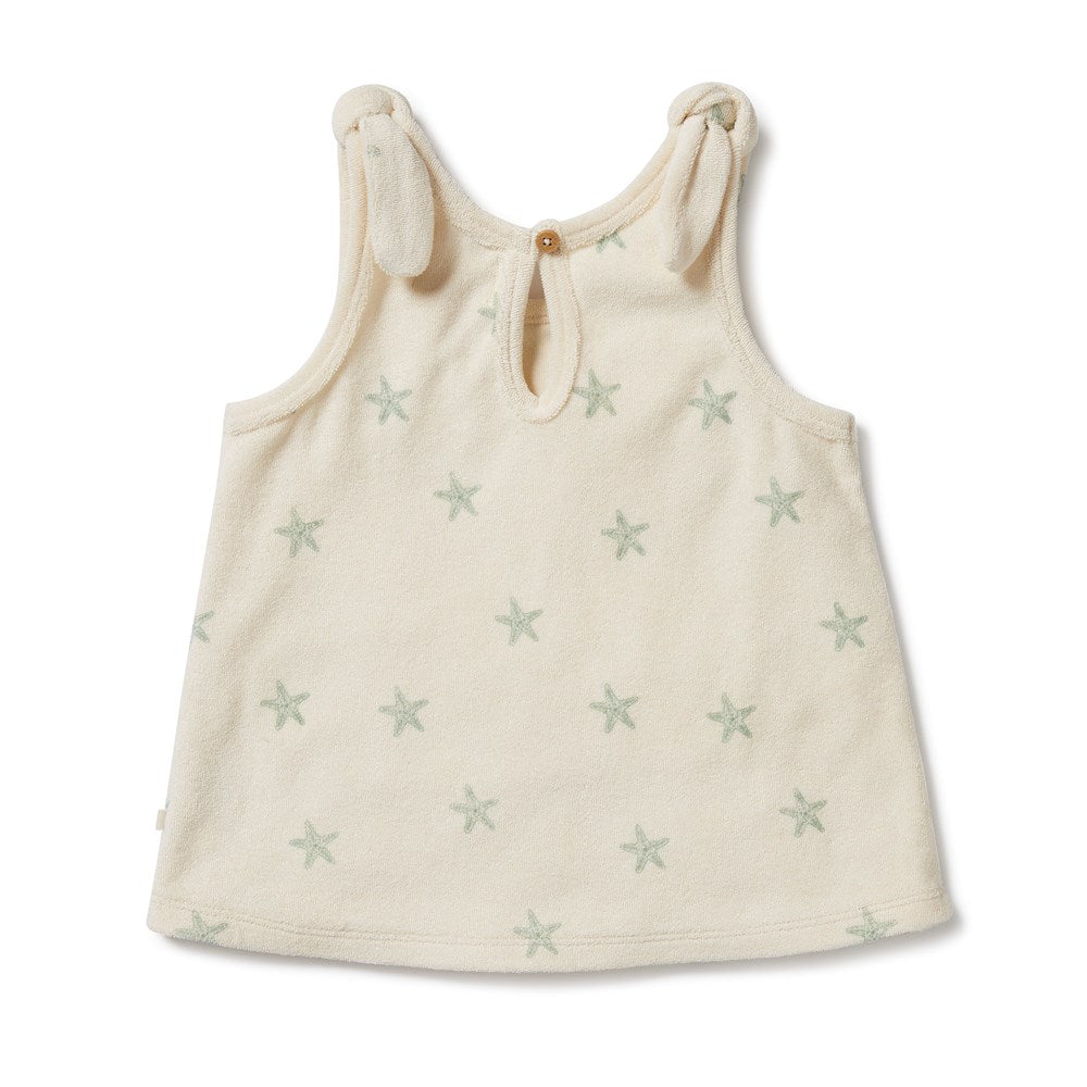Tiny Starfish Organic Terry Tie Singlet