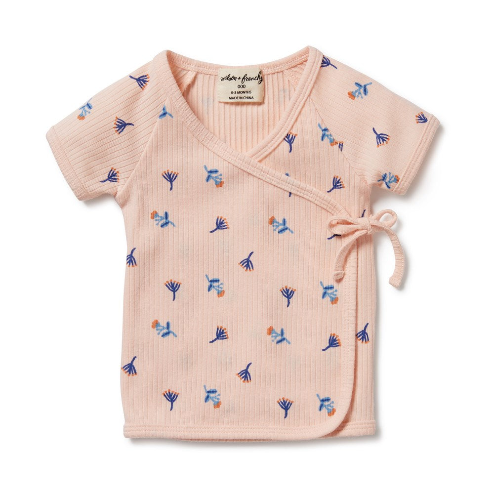 Little Flower Organic Rib Kimono Top