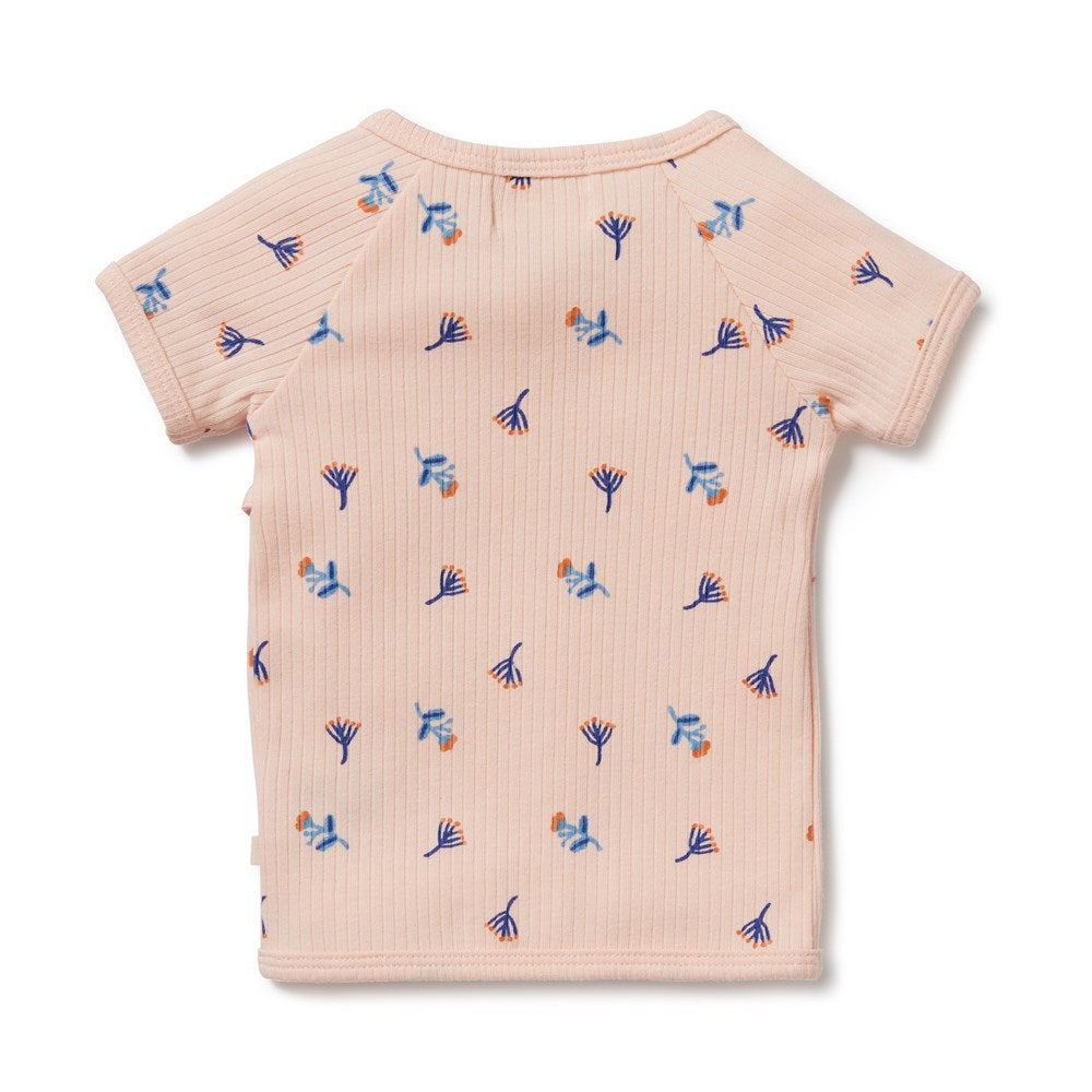 Little Flower Organic Rib Kimono Top