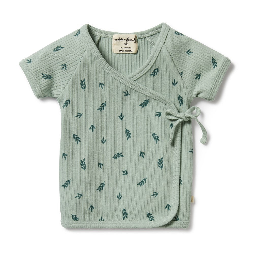 Falling Leaf Organic Rib Kimono Top